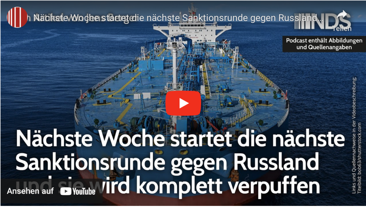 Nächste Woche startet die nächste Sanktionsrunde gegen Russland und sie wird komplett verpuffen. NDS