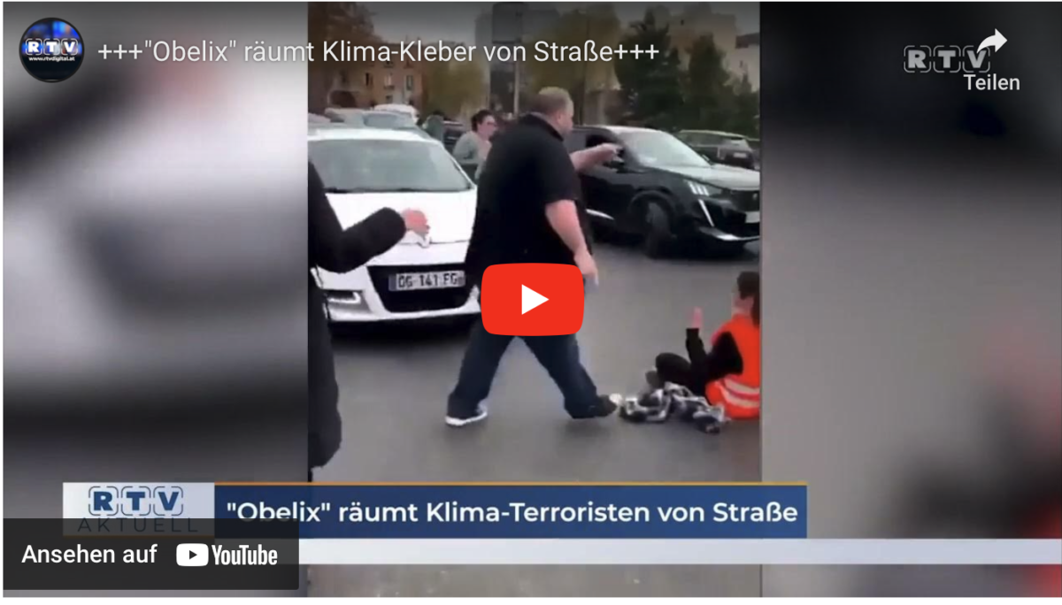+++“Obelix“ räumt Klima-Kleber von Straße+++