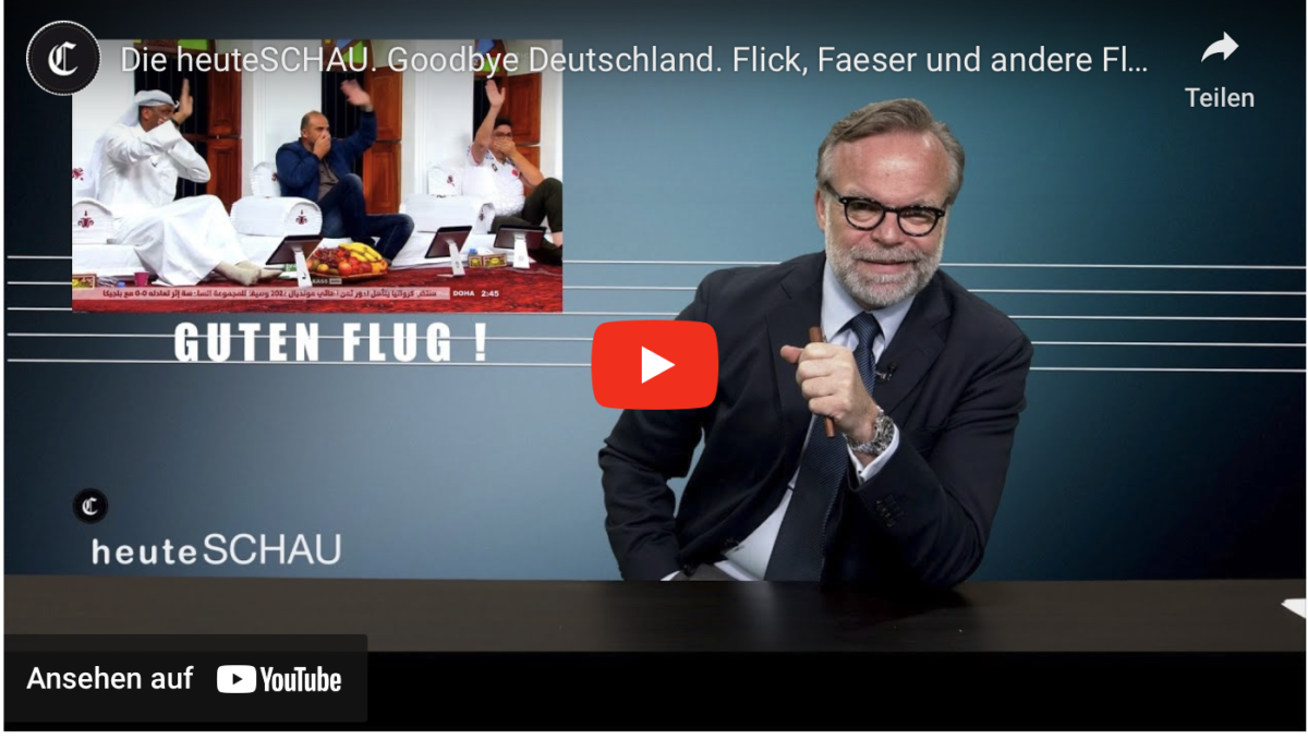 Die heuteSCHAU. Goodbye Deutschland. Flick, Faeser und andere Flöten.