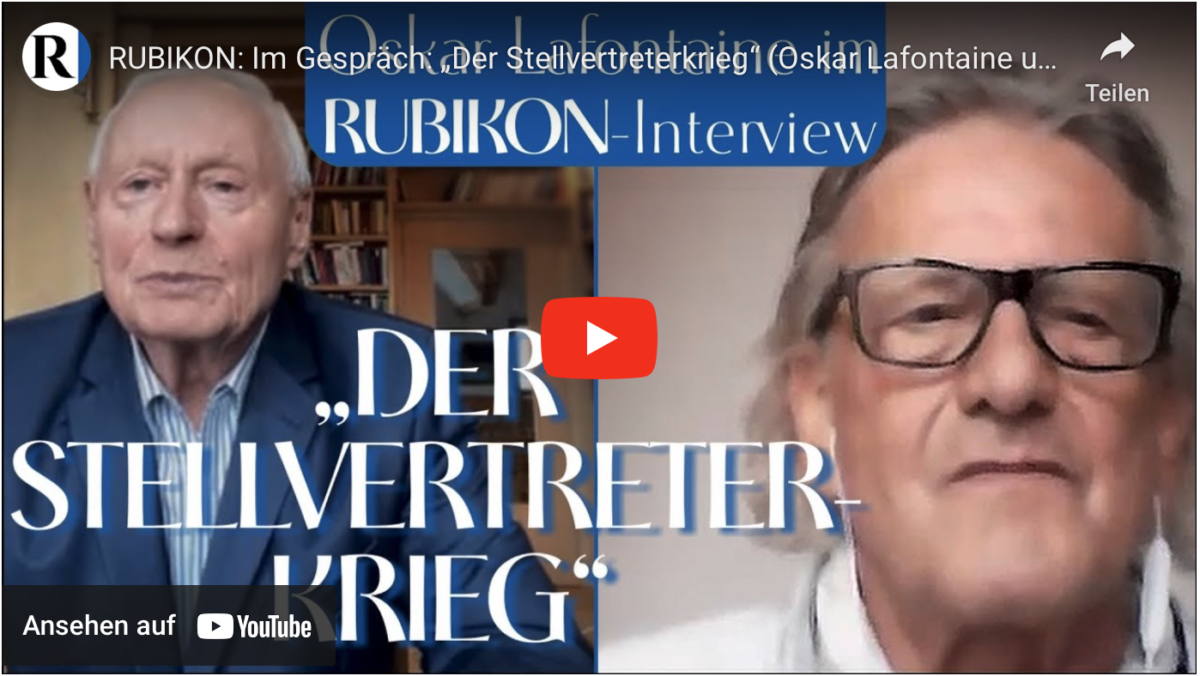 RUBIKON: Im Gespräch: „Der Stellvertreterkrieg“ (Oskar Lafontaine und Walter van Rossum)