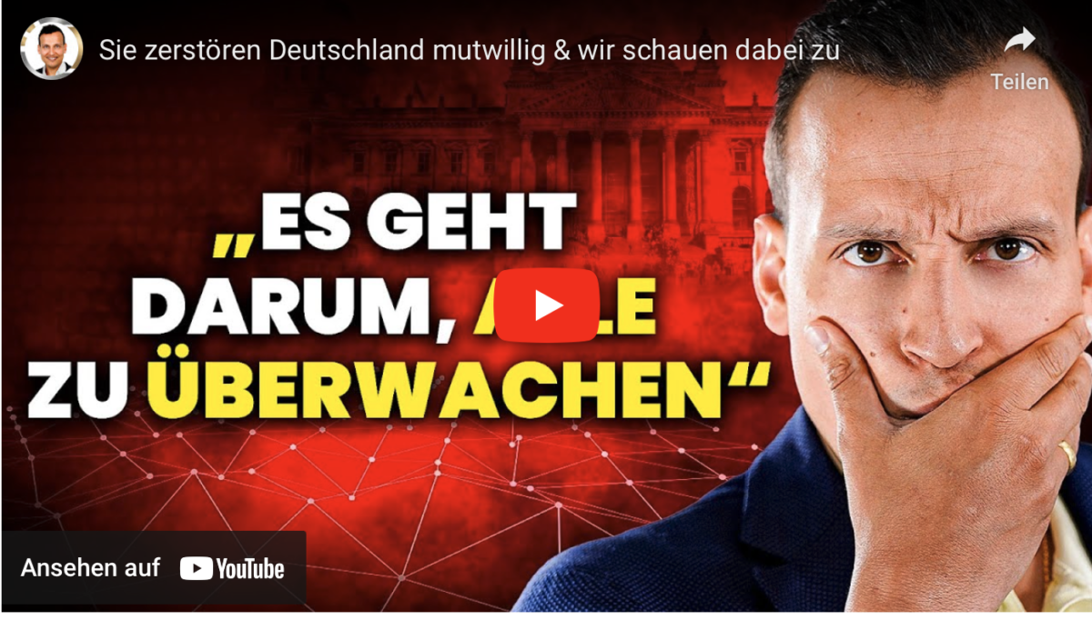 Sie zerstören Deutschland mutwillig & wir schauen dabei zu!