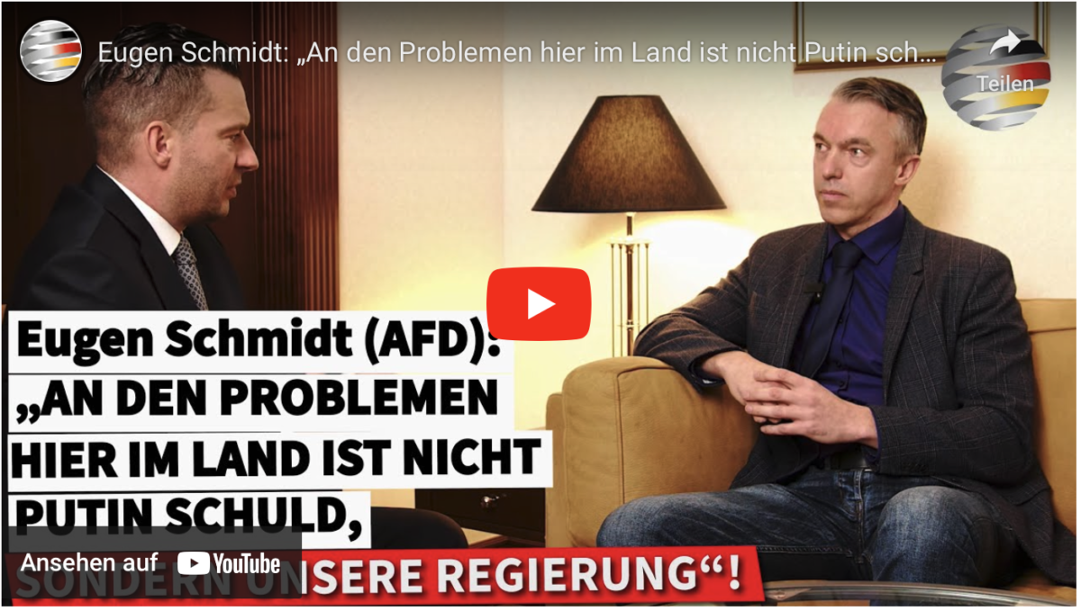 Eugen Schmidt: „An den Problemen hier im Land ist nicht Putin schuld, sondern unsere Regierung“