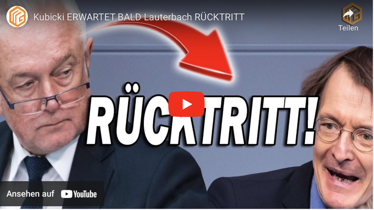 Kubicki ERWARTET BALD Lauterbach RÜCKTRITT