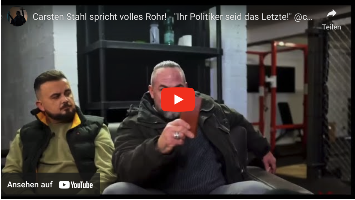 Carsten Stahl spricht volles Rohr! – „Ihr Politiker seid das Letzte!“