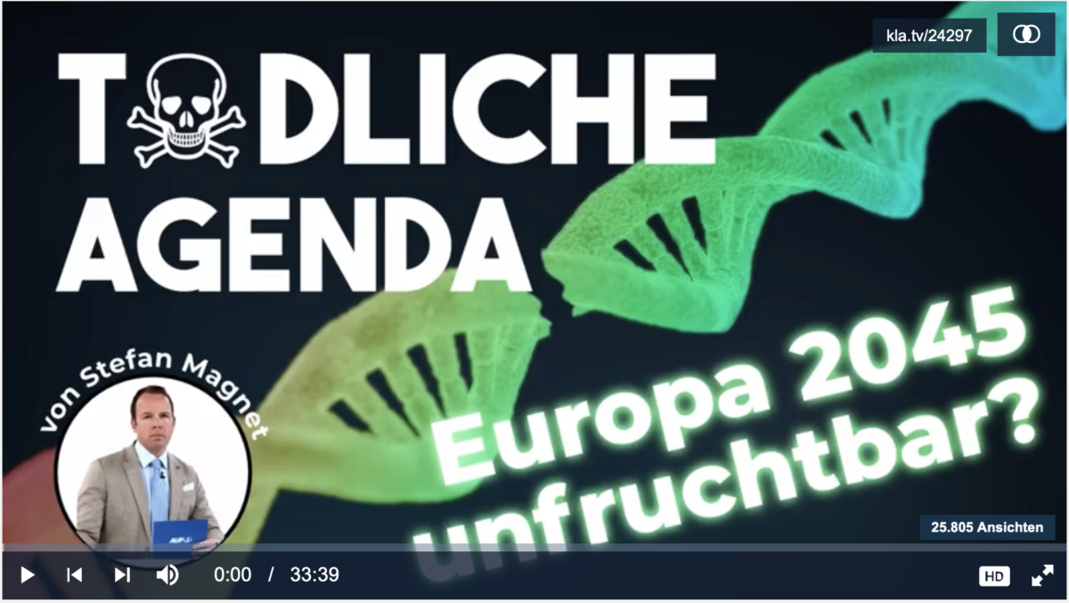 Tödliche Agenda – Europa 2045 unfruchtbar?