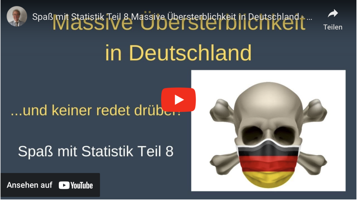 Spaß mit Statistik Teil 8 Massive Übersterblichkeit in Deutschland – und keiner redet drüber!