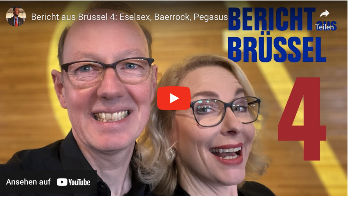 Bericht aus Brüssel 4: Eselsex, Baerrock, Pegasus!