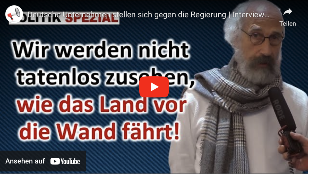 Deutsche Unternehmen stellen sich gegen die Regierung!