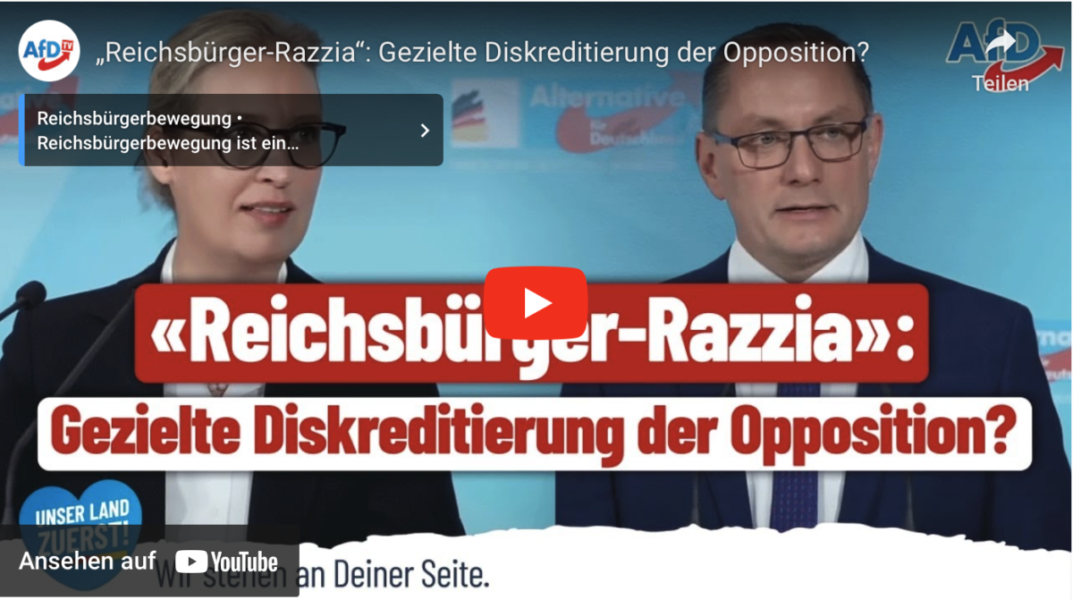 „Reichsbürger-Razzia“: Gezielte Diskreditierung der Opposition?
