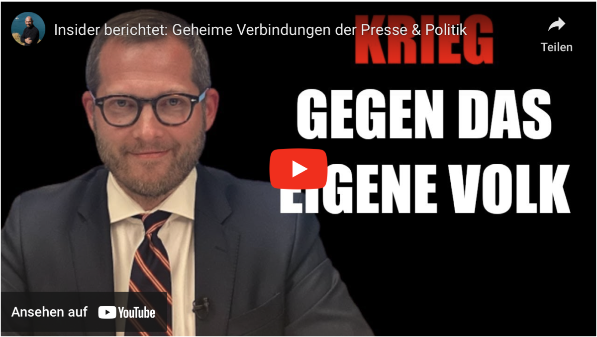 Insider berichtet: Geheime Verbindungen der Presse & Politik