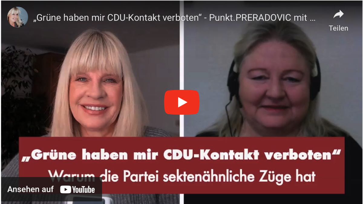 Politik-Diktatur: Grüne haben mir CDU-Kontakt verboten“ – Punkt.PRERADOVIC