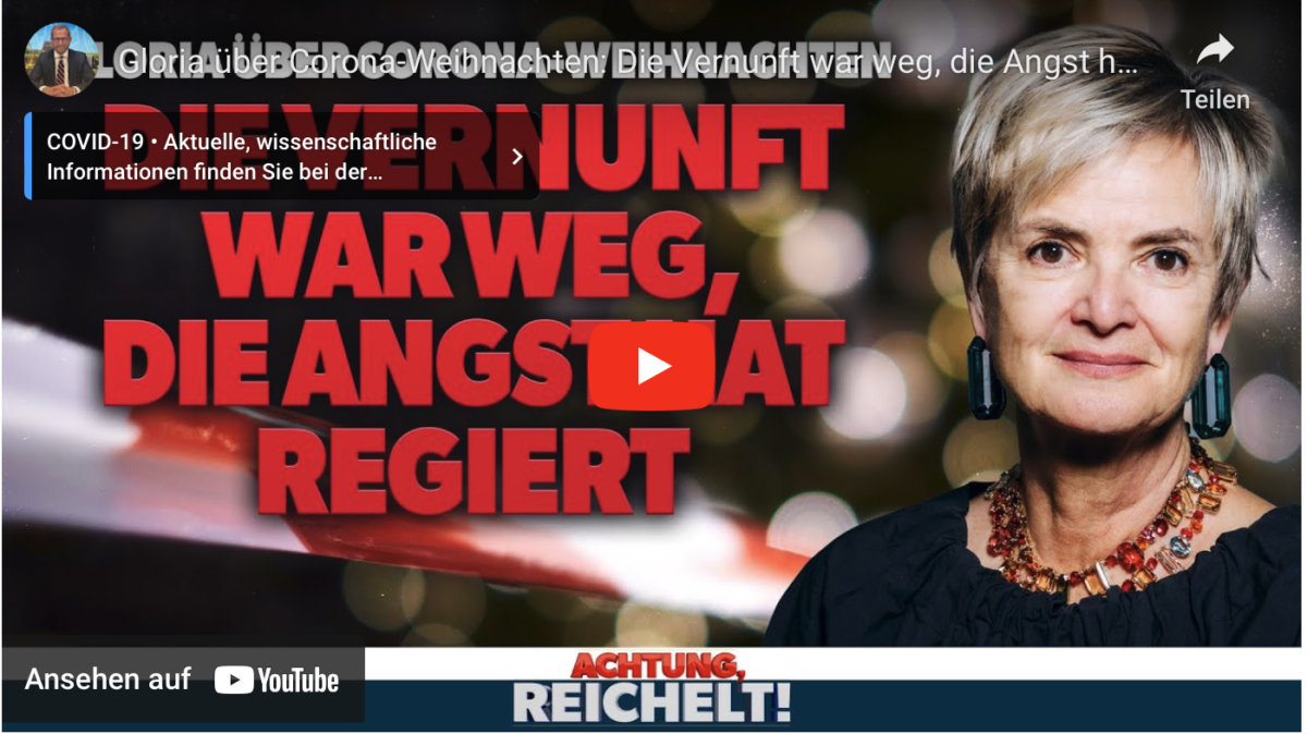 Gloria über Corona-Weihnachten: Die Vernunft war weg, die Angst hat regiert!