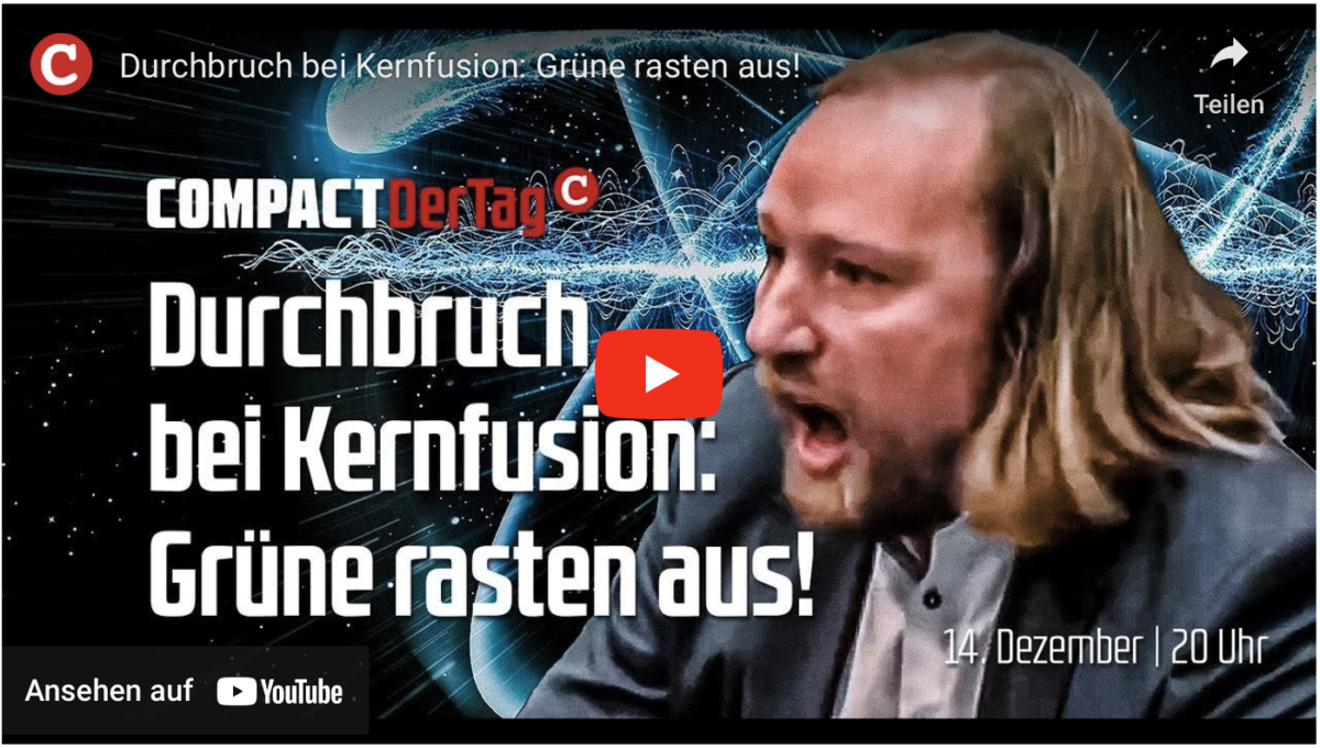 Durchbruch bei Kernfusion: Grüne rasten aus!