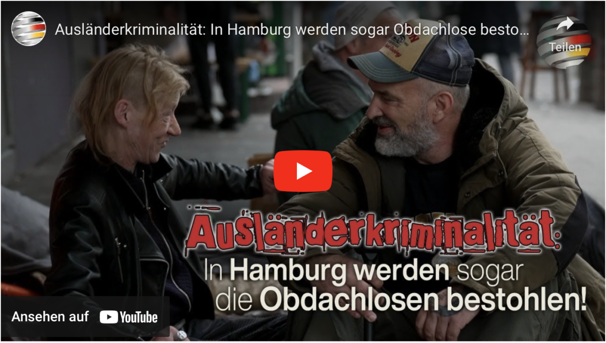 Ausländerkriminalität: In Hamburg werden sogar Obdachlose bestohlen!