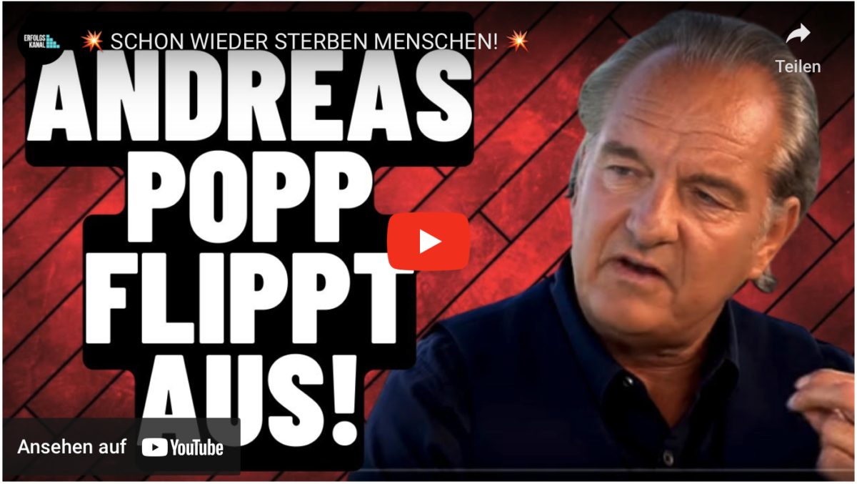 Andreas Popp flippt aus! SCHON WIEDER STERBEN MENSCHEN!