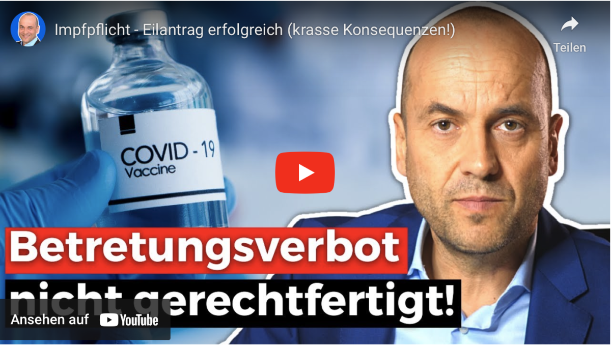 Impfpflicht – Eilantrag erfolgreich (krasse Konsequenzen!)