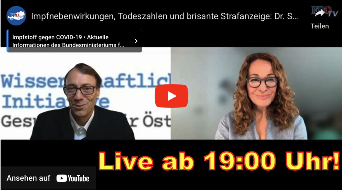 Live ab 19:00 Uhr! Impfnebenwirkungen, Todeszahlen und brisante Strafanzeige: Dr. Sönnichsen im Gespräch mit Giuliani!