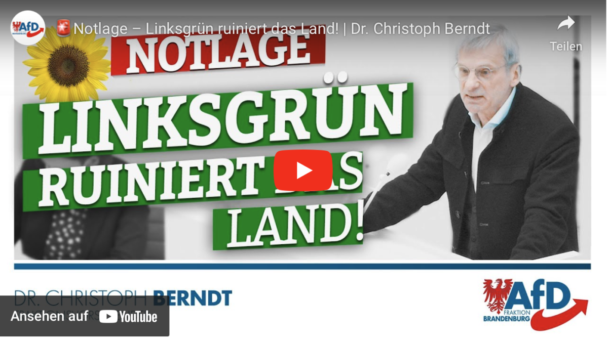 Notlage – Linksgrün ruiniert das Land!