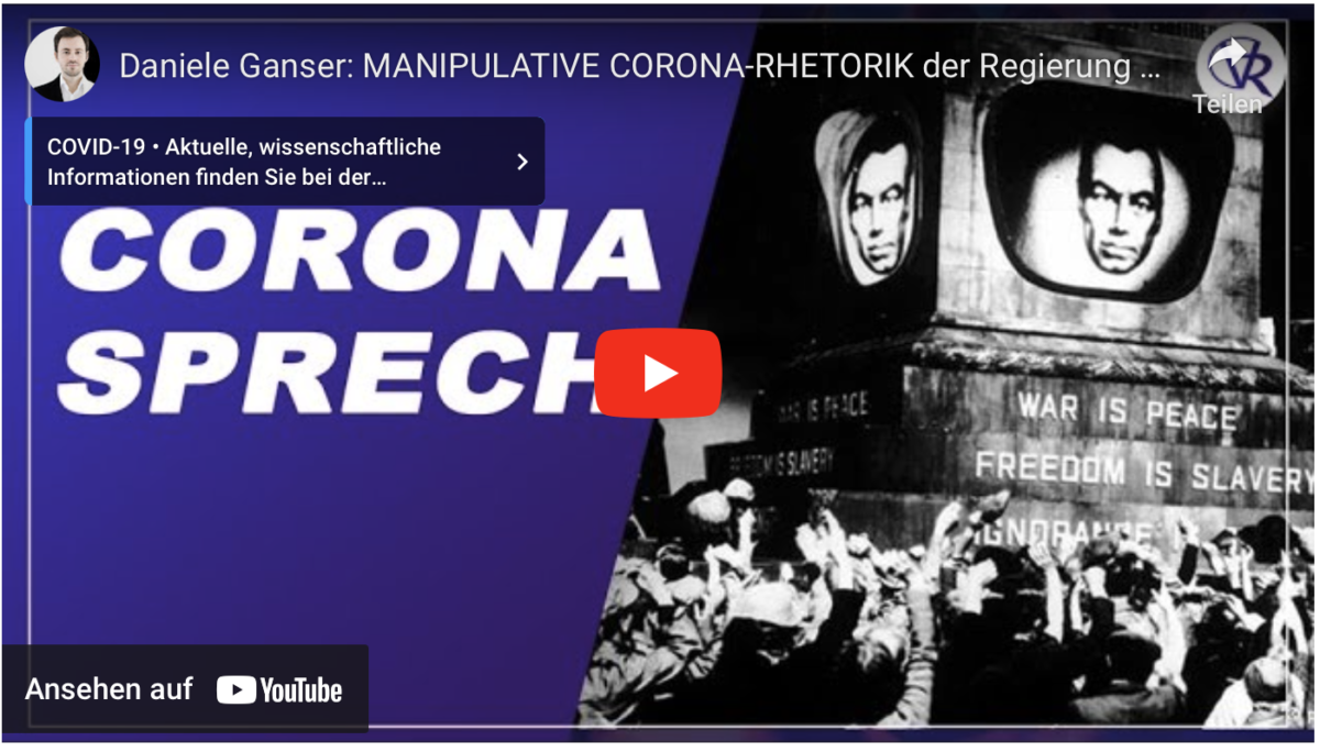 Daniele Ganser: MANIPULATIVE CORONA-RHETORIK der Regierung („Dunkler Rhetorik“ in der Politik, 2022)