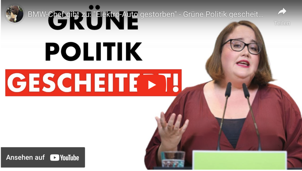 BMW-Chef gibt zu: „Elektro-Auto gestorben“ – Grüne Politik gescheitert!