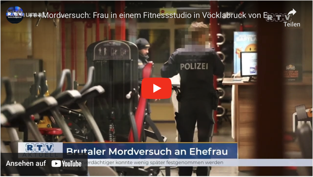 +++Mordversuch: Frau in einem Fitnessstudio in Vöcklabruck von Ehemann niedergestochen+++