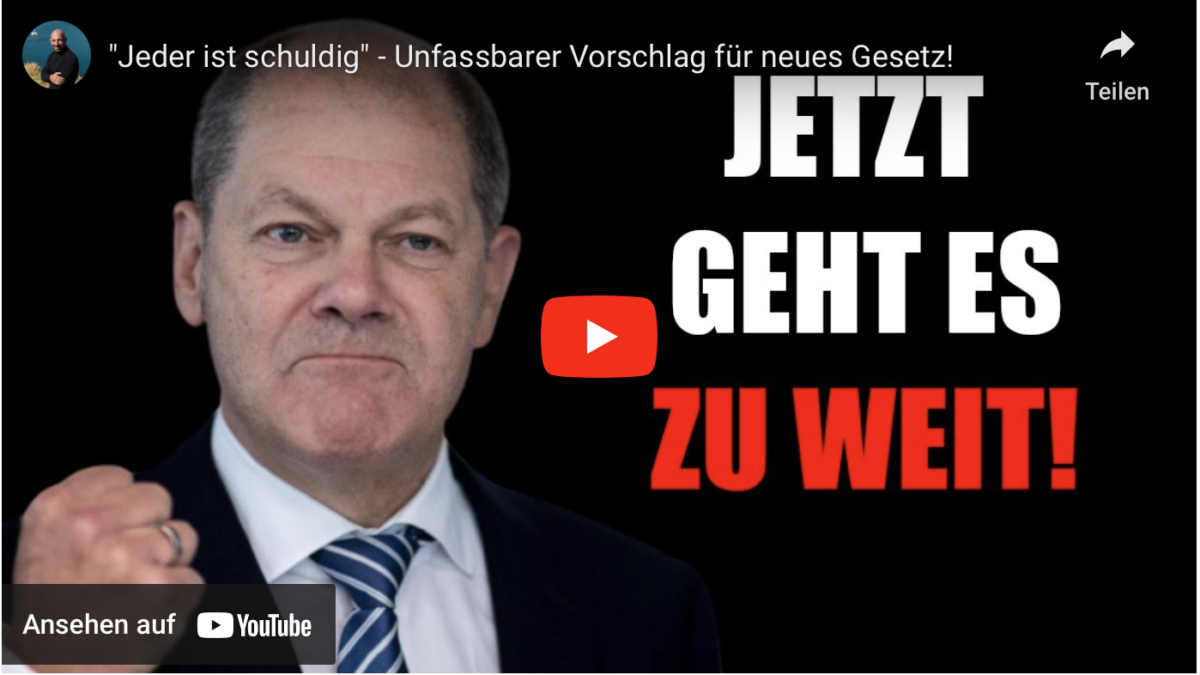 „Jeder ist schuldig“ – Unfassbarer Vorschlag für neues Gesetz!