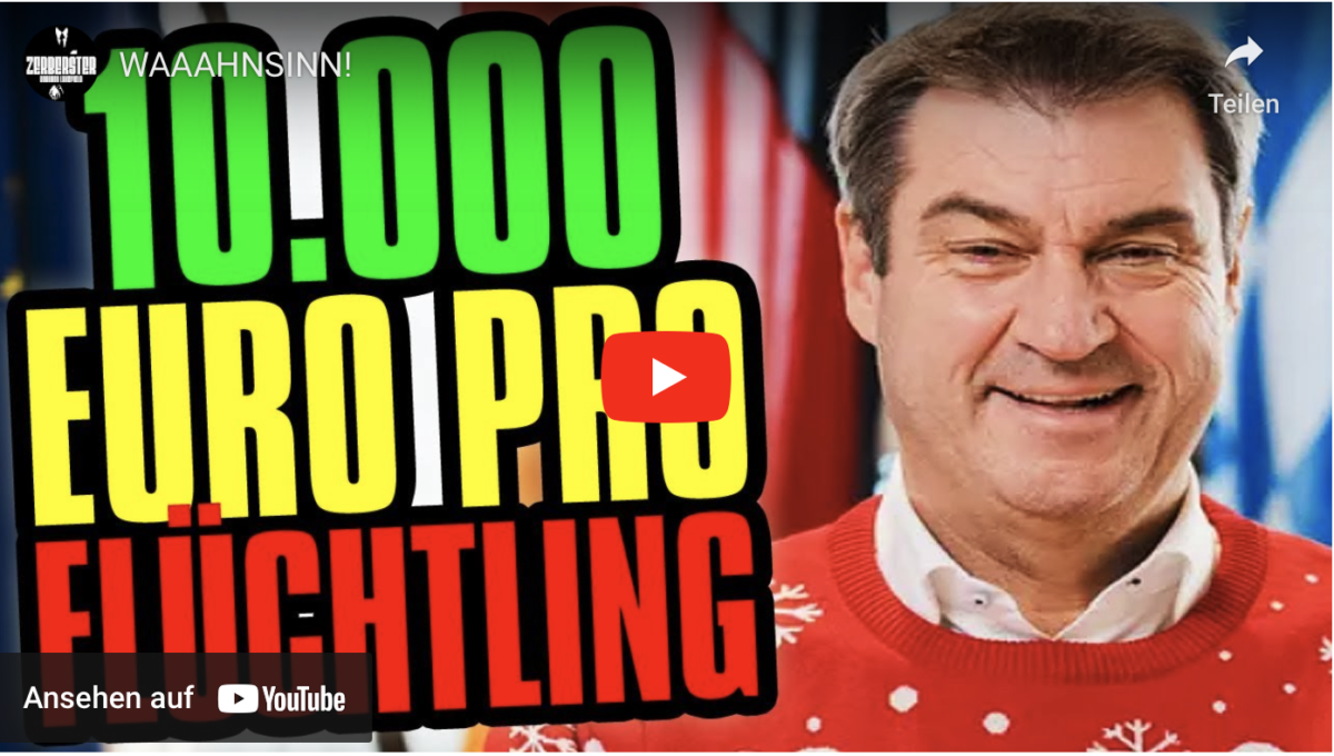 WAAAHNSINN! 10.000 Euro pro Flüchtling!