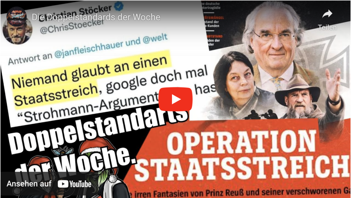 Die Doppelstandards der Woche!