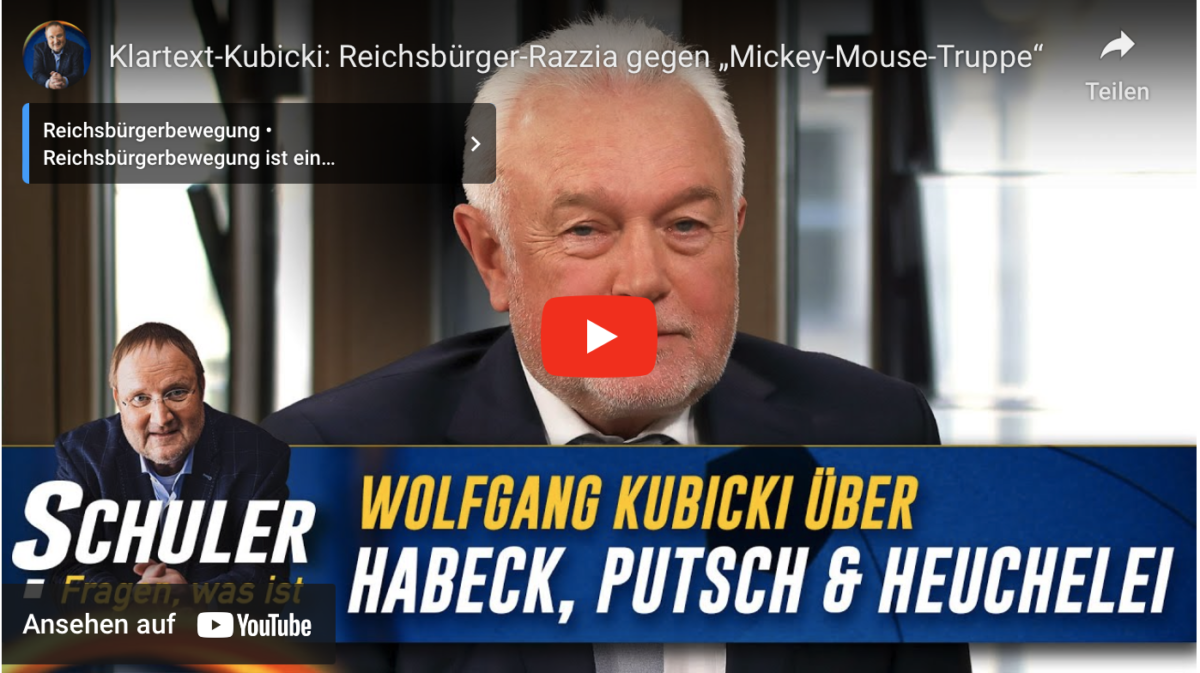 Klartext-Kubicki: Reichsbürger-Razzia gegen „Mickey-Mouse-Truppe“