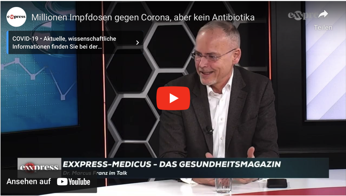 Medikamenten-Skandal! Millionen Impfdosen gegen Corona, aber kein Antibiotika!