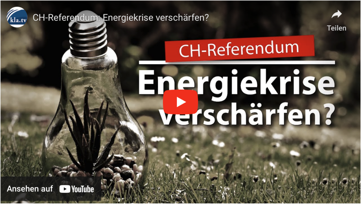 CH-Referendum: Energiekrise verschärfen?