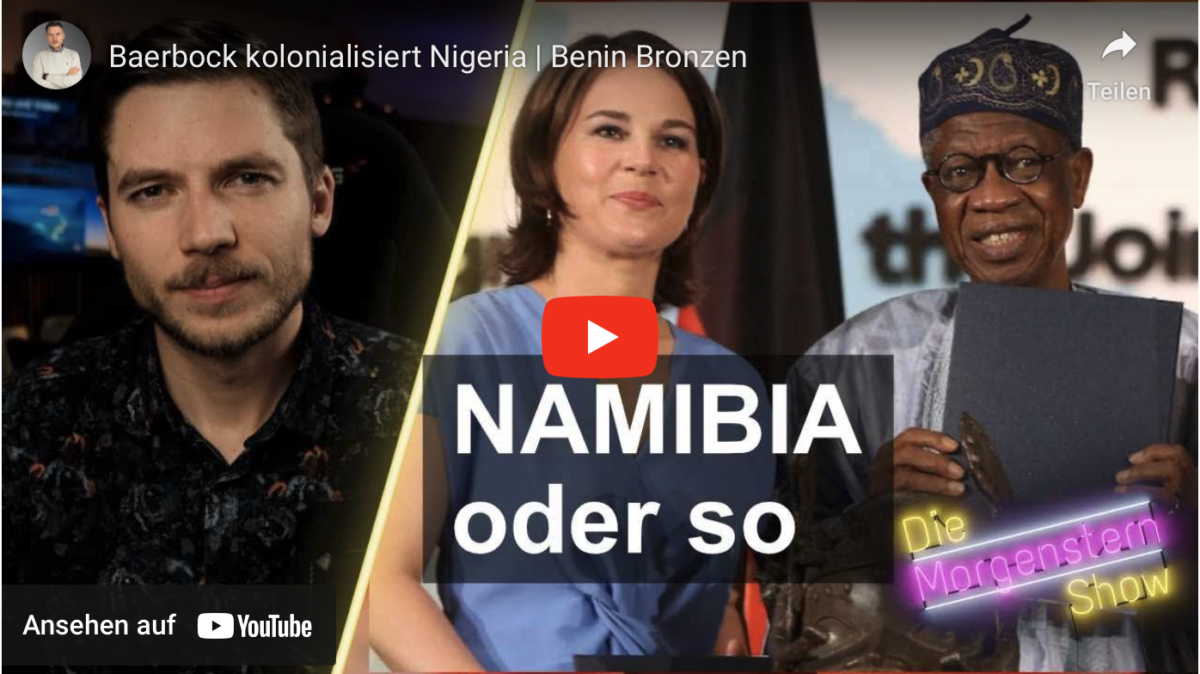 Nicht so helle Baerbock kolonialisiert Nigeria!
