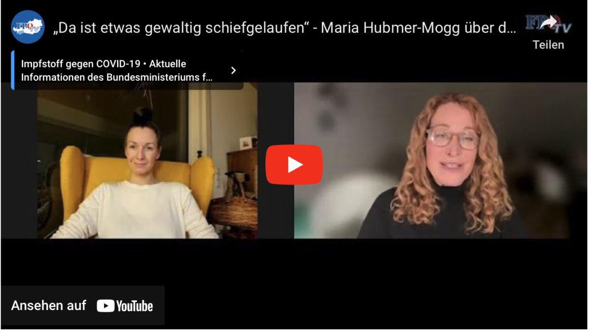 „Da ist etwas gewaltig schiefgelaufen“ – Maria Hubmer-Mogg über die Corona-Impfung!