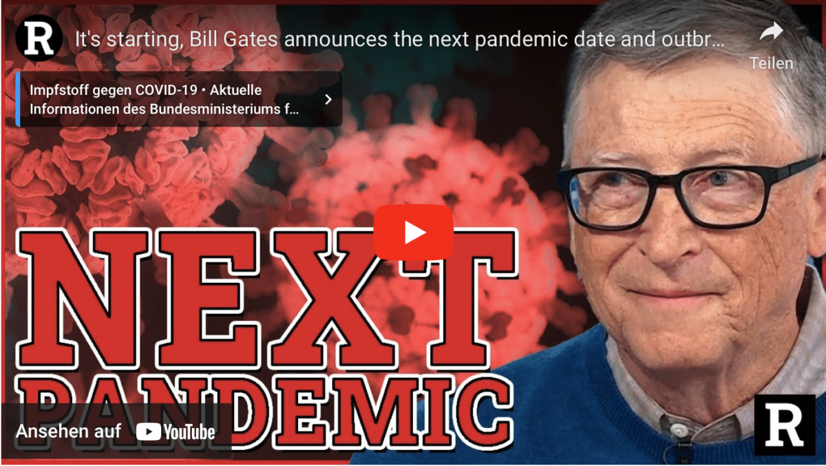 Breaking-News: Es geht los, Bill Gates kündigt das nächste Pandemiedatum und den Ausbruchsort an | Redacted News
