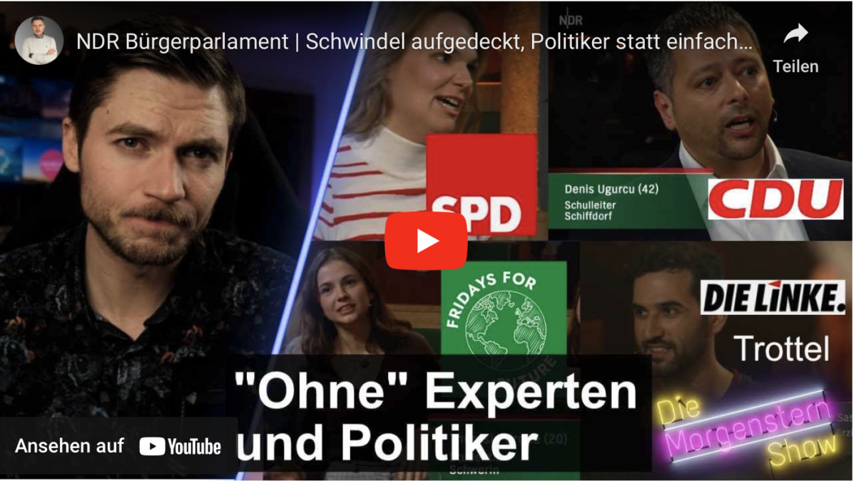 NDR Bürgerparlament | Schwindel aufgedeckt, Politiker statt einfache Bürger!