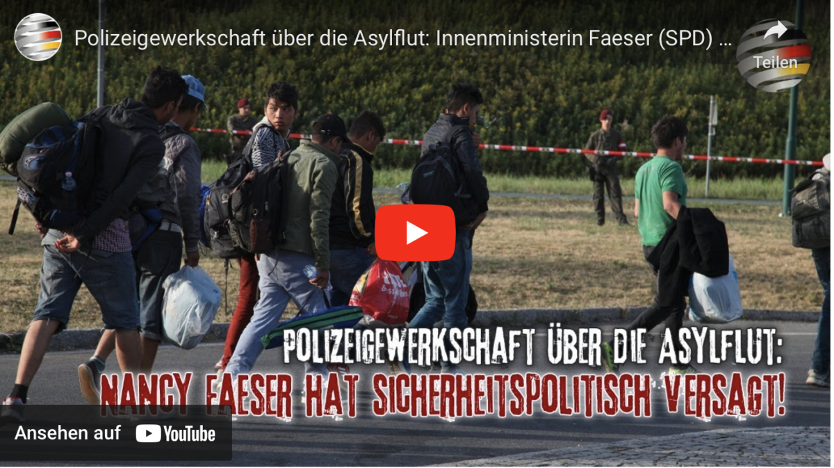 Polizeigewerkschaft über die Asylflut: Innenministerin Faeser (SPD) hat versagt!