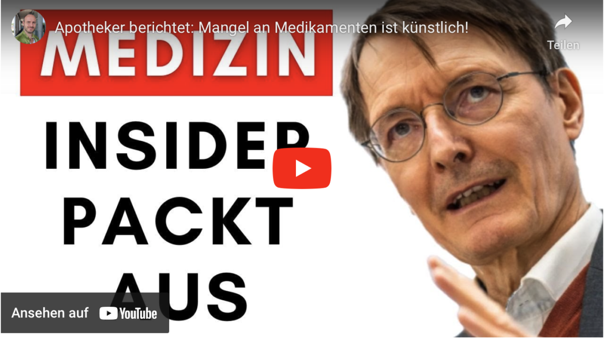Apotheker berichtet: Mangel an Medikamenten ist künstlich gemacht!