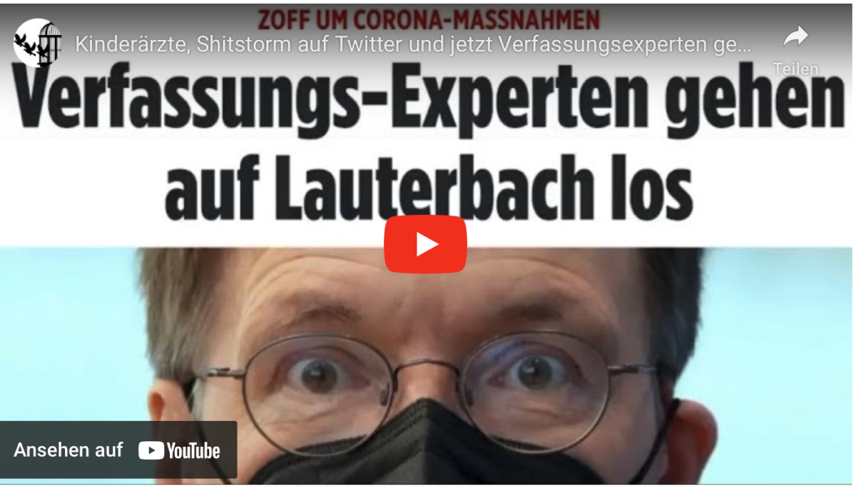 Kinderärzte, Shitstorm auf Twitter und jetzt Verfassungsexperten gegen Prof. Karl Lauterbach!