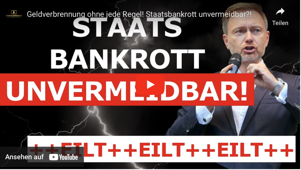 Geldverbrennung ohne jede Regel! Staatsbankrott unvermeidbar?!