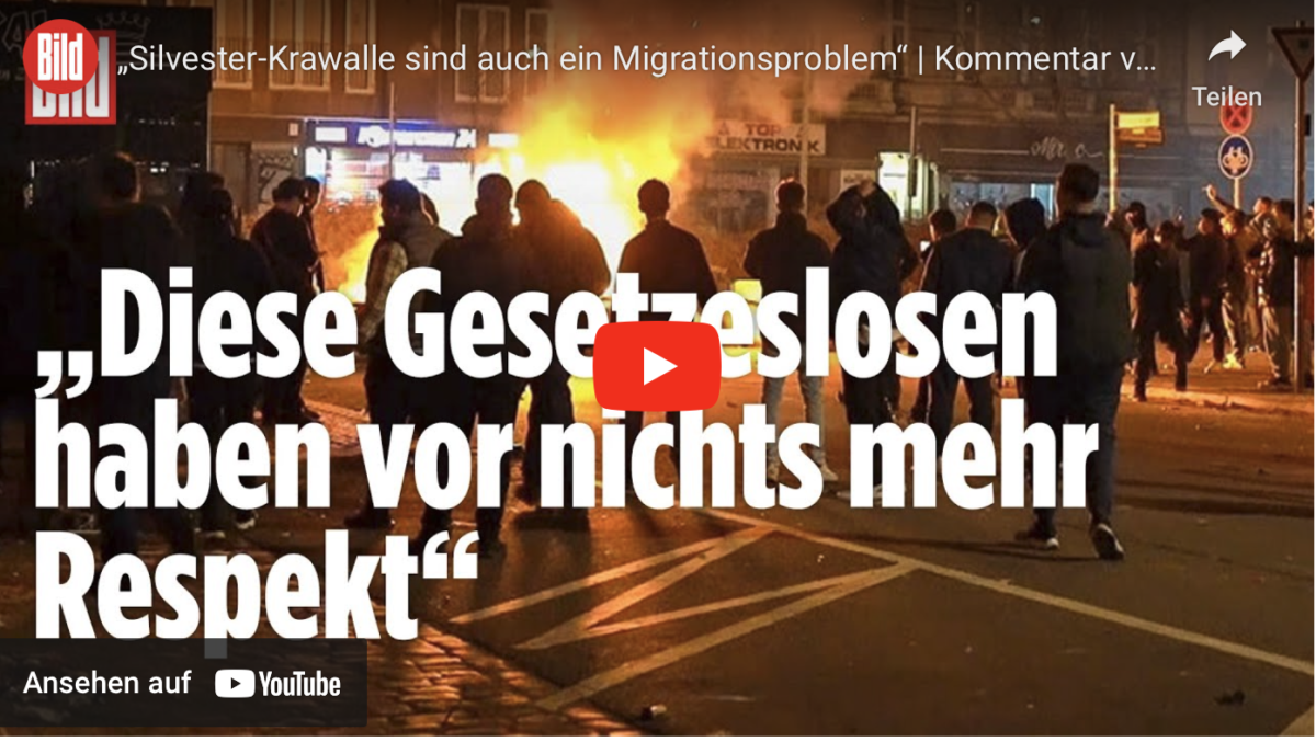 Die Wahrheit: „Silvester-Krawalle sind auch ein Migrationsproblem“!