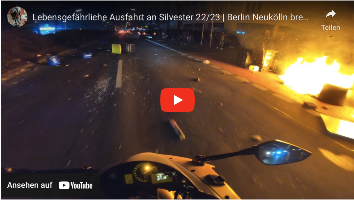 Lebensgefährliche Ausfahrt an Silvester 22/23 | Berlin Neukölln brennt!
