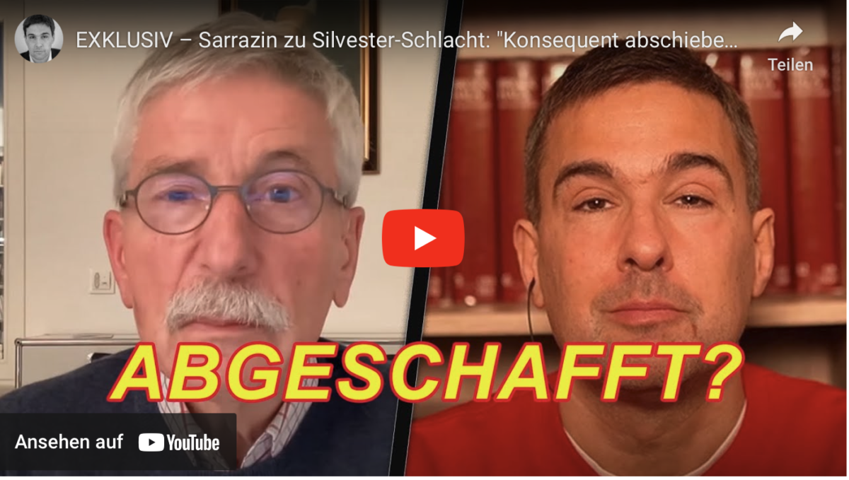 EXKLUSIV – Sarrazin zu Silvester-Schlacht: „Konsequent abschieben und Integrationsdruck erhöhen!“