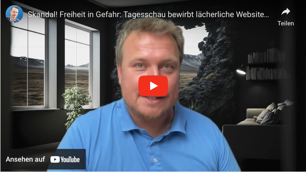 Skandal! Freiheit in Gefahr: Tagesschau bewirbt lächerliche Website und tarnt es als Nachricht!