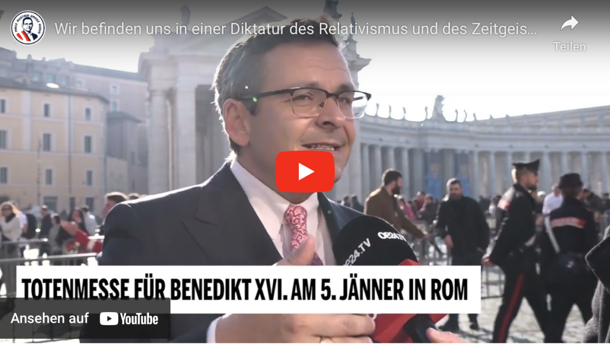 Wir befinden uns in einer Diktatur des Relativismus und des Zeitgeistes!