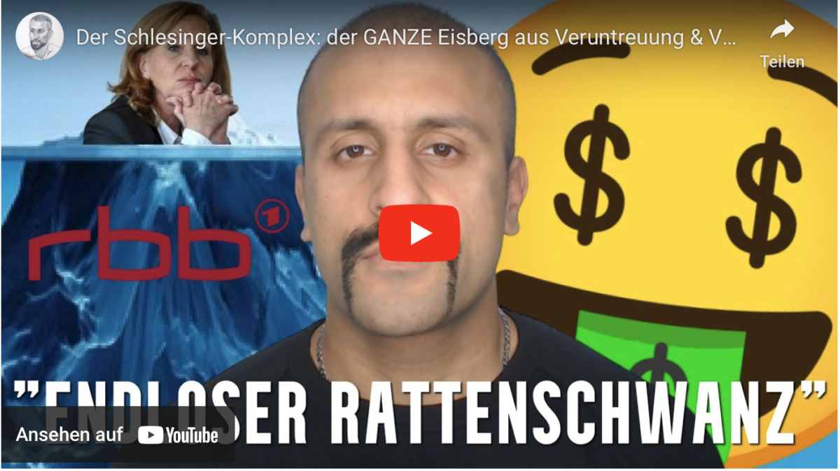 Der Schlesinger-Komplex: der GANZE Eisberg aus Veruntreuung & Vetternwirtschaft
