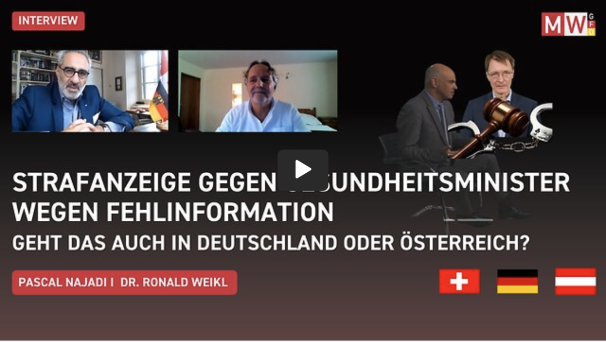 Strafanzeige gegen Gesundheitsminister wegen Fehlinformation – auch in Deutschland oder Österreich?