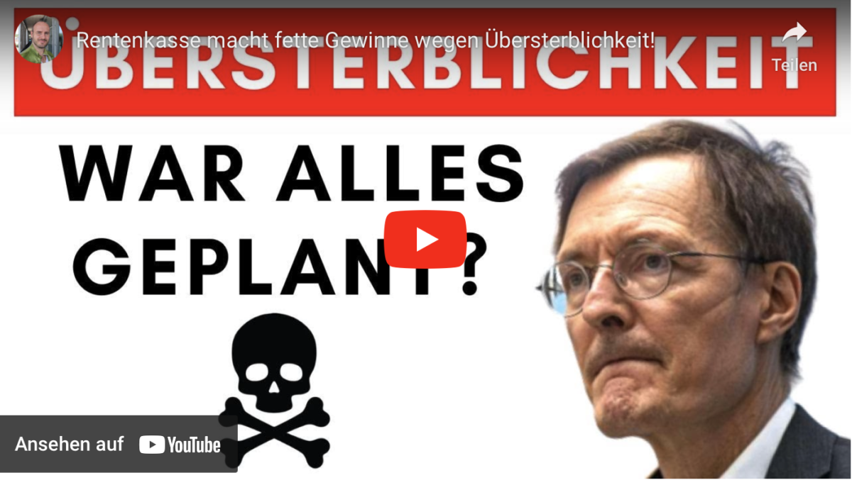 War alles geplant? Rentenkasse macht fette Gewinne wegen Übersterblichkeit!