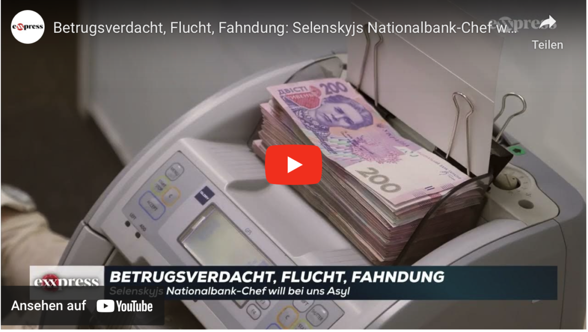Betrugsverdacht, Flucht, Fahndung: Selenskyjs Nationalbank-Chef will bei uns Asyl!