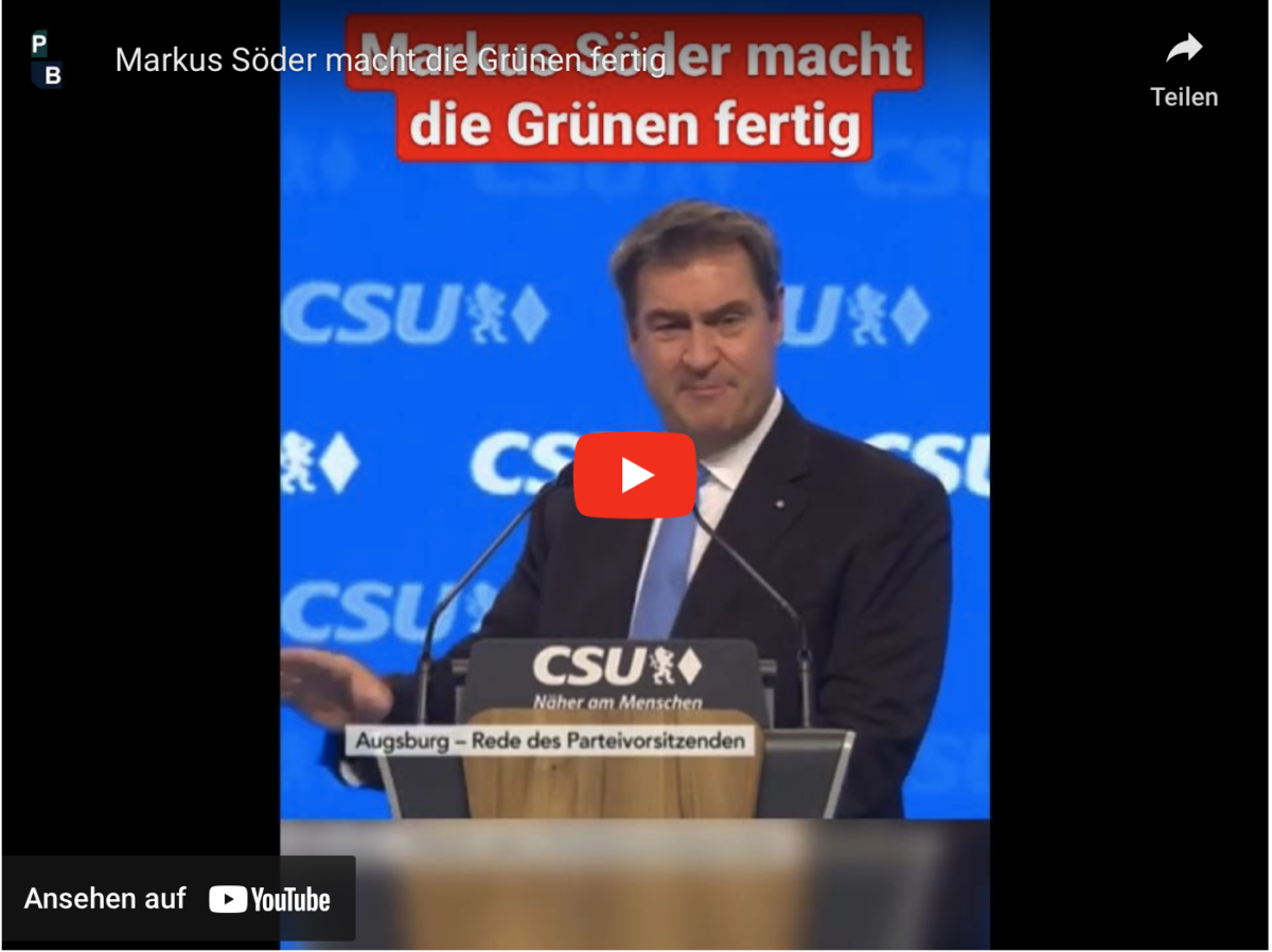 CSU-Parteitag: Södolf macht Grünen fertig!