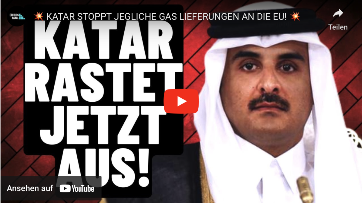 KATAR STOPPT JEGLICHE GAS LIEFERUNGEN AN DIE EU!